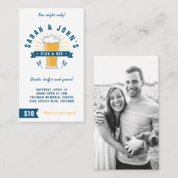 Cartão De Visita Tíquetes Stag e Doce - Caneca de cerveja de cervej