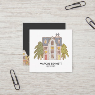 Cartão de visita tirado mão do avaliador dos bens