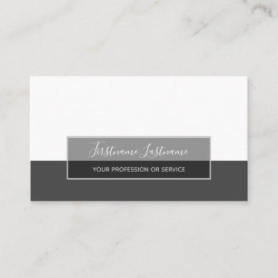 Cartão De Visita Tiras de abstrato de retângulo de cinza branco min