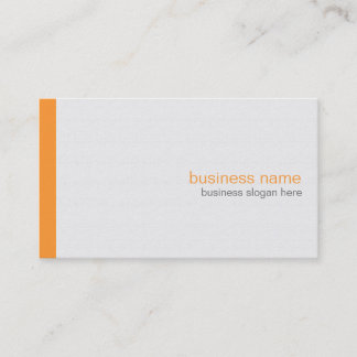 Cartão De Visita Tiras laranja simples e elegantes, em branco