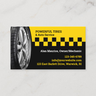 Cartão De Visita Tire Service Business Card Template