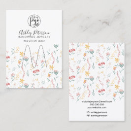 Cartão De Visita Titular de anéis de joias para logotipos florais e