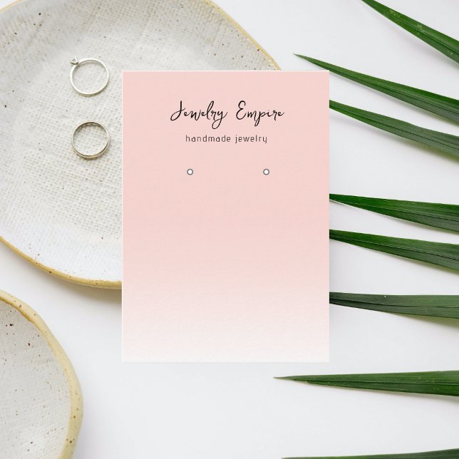 Cartão De Visita Titular de brinco rosa moderno (Criador carregado)