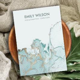 CARTÃO DE VISITA TITULAR DE VAZIOS DE MÁXIMAS DE AGATE DOURADO AZUL