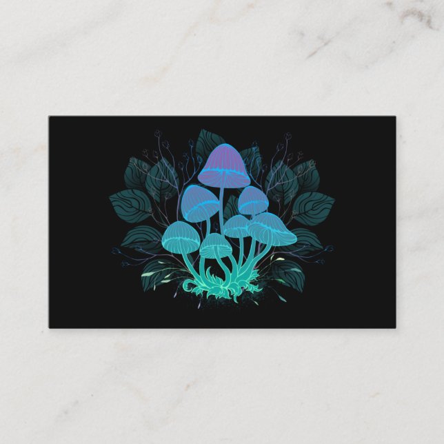 Cartão De Visita Toadstools em arbustos (Frente)