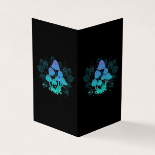 Cartão De Visita Toadstools em arbustos