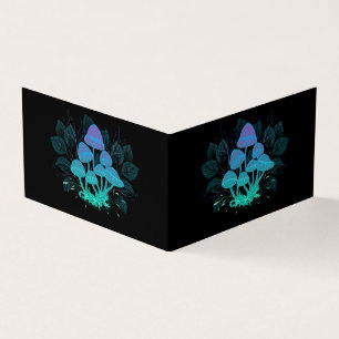 Cartão De Visita Toadstools em arbustos