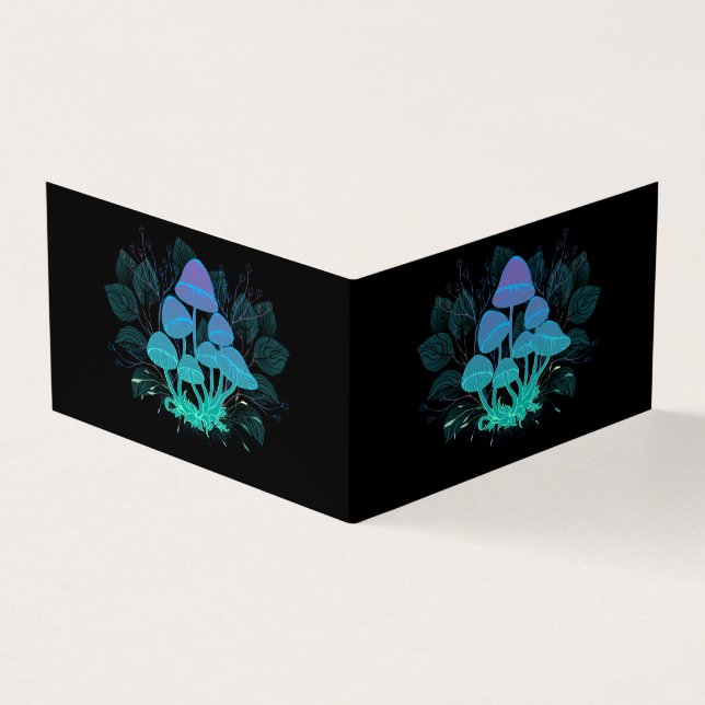 Cartão De Visita Toadstools em arbustos (Exterior)