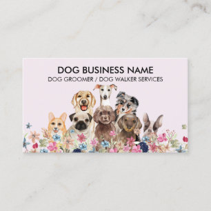 Cartão De Visita Toalete Canina Preto Rosa Fofo Essencial