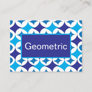 Cartão De Visita Toalha de cozinha Blue Modern Geometric