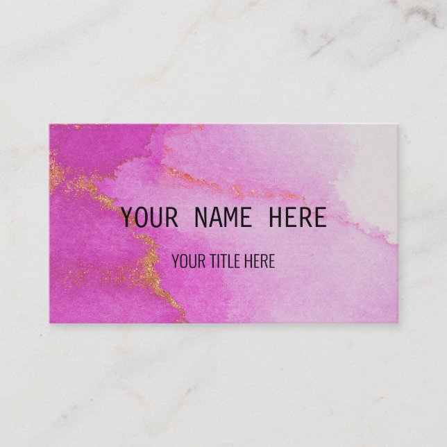 Cartão De Visita Tom de Joia Rosa Personalizado (Frente)