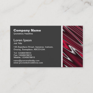 Cartão De Visita Tom de textura - Abstrato vermelho ondulado