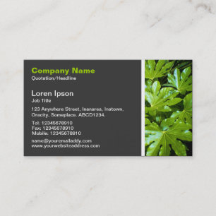 Cartão De Visita Tom de Textura - Folhas