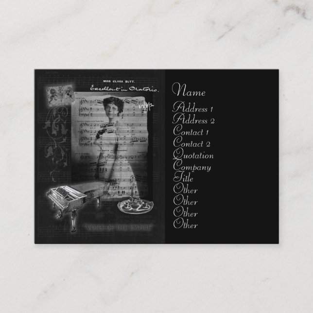 Cartão De Visita Tomando o chá com bumbum de Clara (Frente)