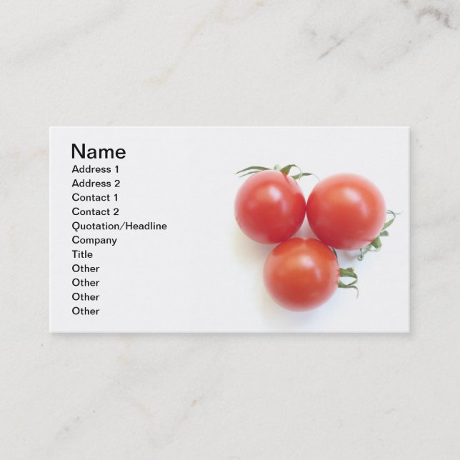 Cartão De Visita Tomate (Frente)
