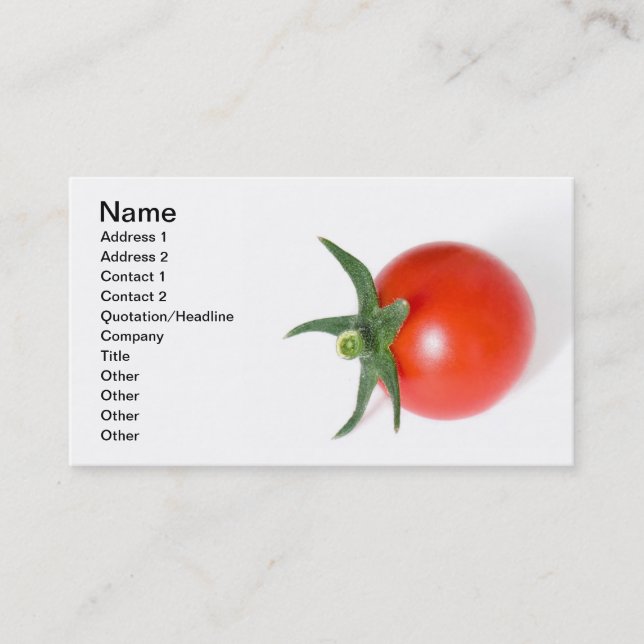 Cartão De Visita Tomate de cereja (Frente)