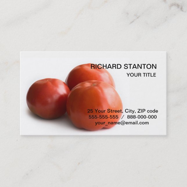 Cartão De Visita Tomate de madre (Frente)