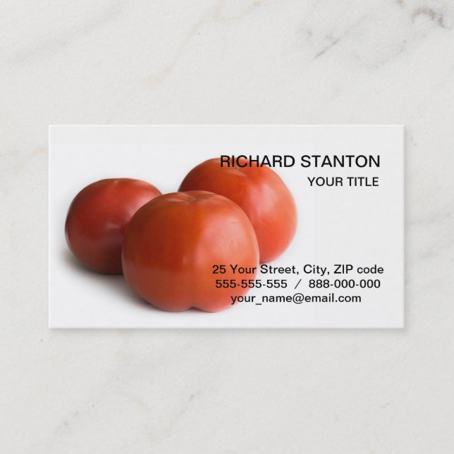 Cartão De Visita Tomate de madre (Frente)