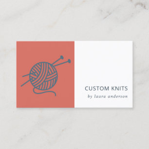 CARTÃO DE VISITA TOMATE RED MARINHO KNITTING WOOL YARN BALL