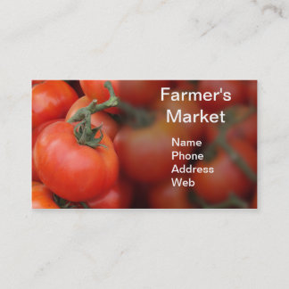 Cartão De Visita Tomates vermelhos brilhantes do jardim