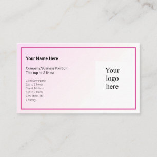 Cartão De Visita Tonalidade Rosa Gradi. & Rasp. Logotipo rosa padrã
