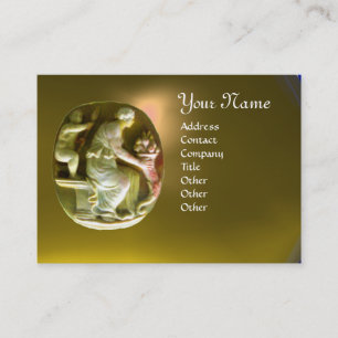 Cartão De Visita Topázio amarelo brilhante do MONOGRAMA do