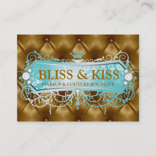 Cartão De Visita Topete do ouro da felicidade do Aqua 311