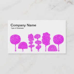 Cartão De Visita Topiary - Magenta em branco