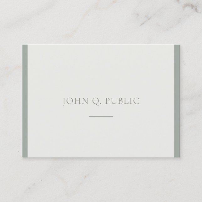 Cartão De Visita Topo da Tendência Verde Simples para Design de Eli (Frente)