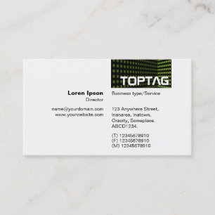 Cartão De Visita TopTag v2 - Canto do Tom - Verde