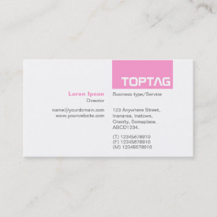 Cartão De Visita TopTag v2 - Rosa