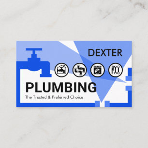 Cartão De Visita Torneira de Água Furada Encanador Tubulações