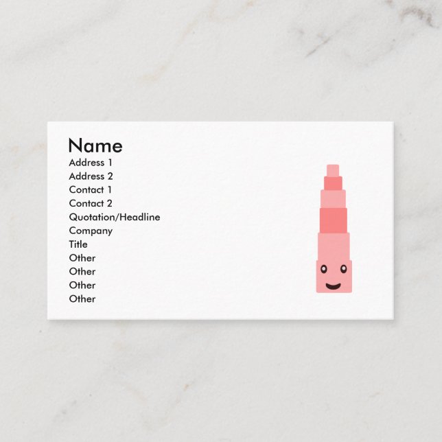 Cartão De Visita Torre rosa (Frente)