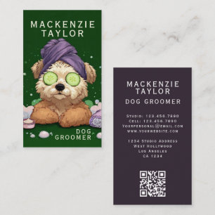 Cartão De Visita Tosa de Cachorro Fofa Personalizada Estilo Spa