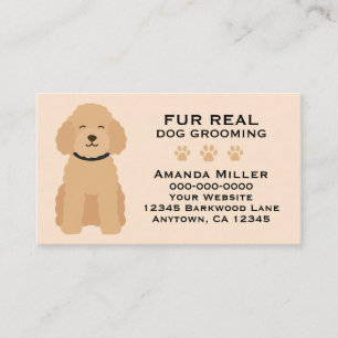 Cartão De Visita Tosa de Cachorro Fur Real Design Engraçado de Arti
