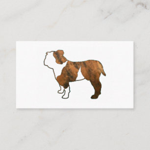 Cartão De Visita toucinho vermelho e silhueta branca