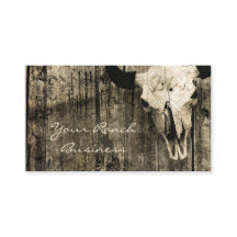 Touro Ocidental Russo Crânio Castanho Vintage Barn