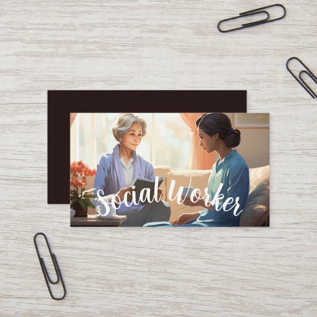 Cartão De Visita Trabalhador Social Geriátrico (Frente/Verso In Situ)