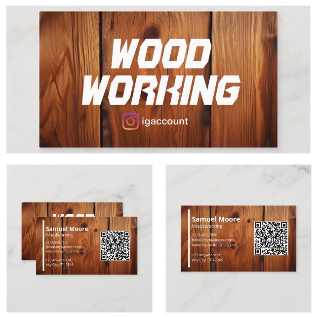 Cartão De Visita Trabalho com madeira (Woodworking Business Card
)