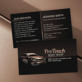 Cartão De Visita Trabalho de lataria automotiva moderna e elegante