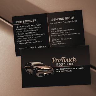 Cartão De Visita Trabalho de lataria automotiva moderna e elegante