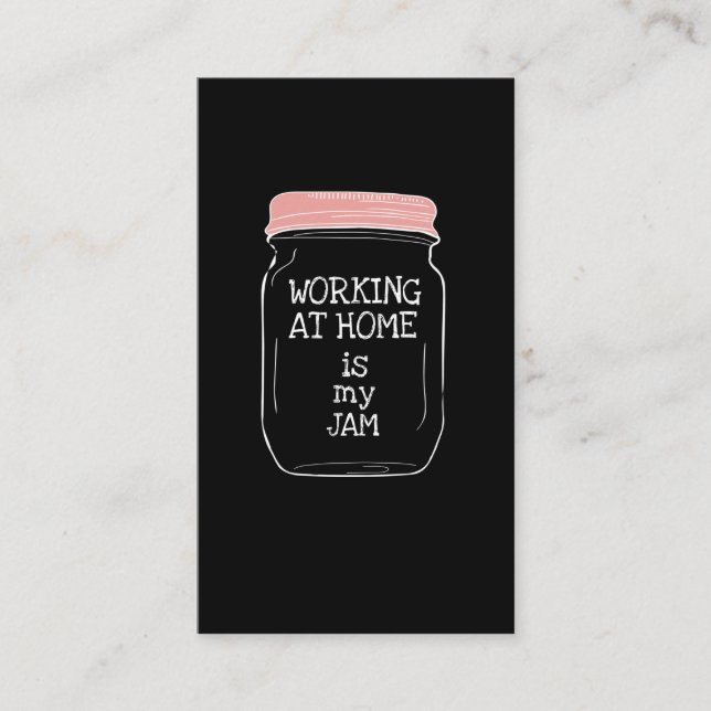Cartão De Visita Trabalho Do Home Jam Funny Homeoffice (Frente)