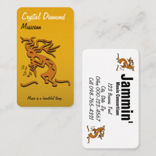 Cartão De Visita Trabalhos de arte do músico de Kokopelli