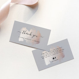 Cartão De Visita Traço de Pincel Chic | Pequenas empresas Obrigado