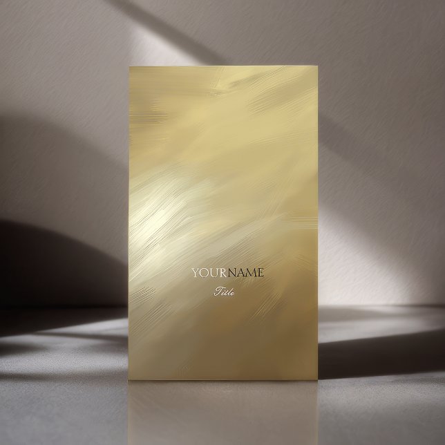 Cartão De Visita Traço de pincel Dourado e Monograma (Criador carregado)