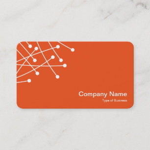 Cartão De Visita Traços de Partículas - Branco sobre o Laranja ec4f