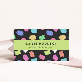 Cartão De Visita Traços, Pincel, Pintura, Decorador