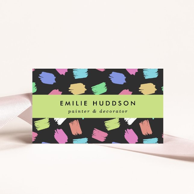 Cartão De Visita Traços, Pincel, Pintura, Decorador (Criador carregado)