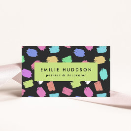 Cartão De Visita Traços, Pincel, Pintura, Decorador