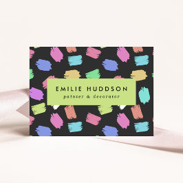 Cartão De Visita Traços, Pincel, Pintura, Decorador